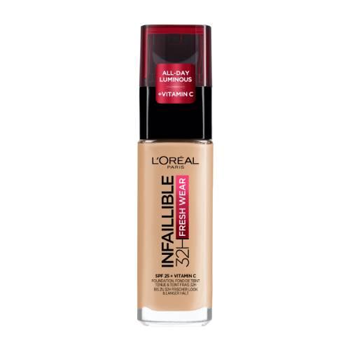 Zdjęcie produktu - L'OREAL Infaillible 32H Fresh Wear Długotrwały podkład do twarzy 145 Rose Beige, 30ml