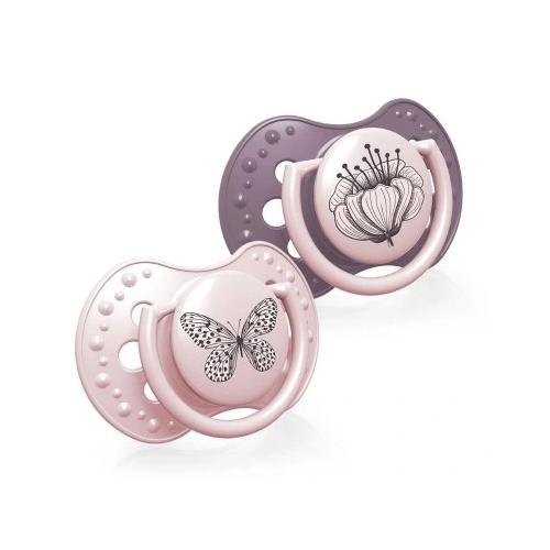 Zdjęcie produktu - LOVI Botanic Girl Smoczek silikonowy dynamiczny 3-6m, 2 szt. 22/870