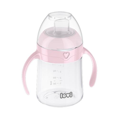 Zdjęcie produktu - LOVI Pierwszy kubek z ustnikiem 6m+ r&oacute;żowy 35/353, 150ml