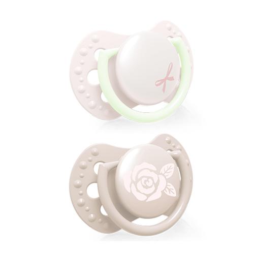 Zdjęcie produktu - LOVI Smoczek dynamiczny Baby Shower Girl 0-2m 22/900, 2szt.
