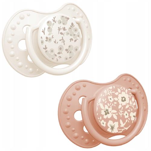 Zdjęcie produktu - LOVI Smoczek silikonowy dynamiczny 18m+ Blossom Ivory, 2szt.