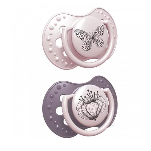 Zdjęcie produktu - LOVI Botanic Girl Smoczek silikonowy dynamiczny 6-18m, 2 szt. 22/871	