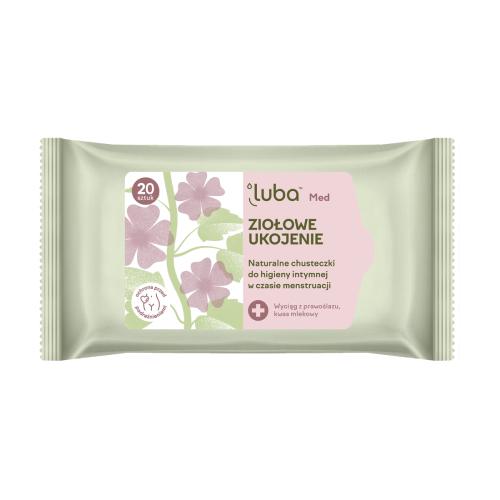 Zdjęcie produktu - LUBA Chusteczki do higieny intymnej Ziołowe Ukojenie, 20szt.