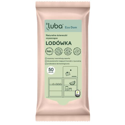 Zdjęcie produktu - LUBA Eco Dom Naturalne ściereczki czyszczące Lod&oacute;wka, 50szt.