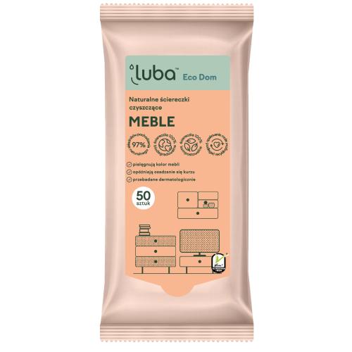 Zdjęcie produktu - LUBA Eco Dom Naturalne ściereczki czyszczące Meble, 50szt.