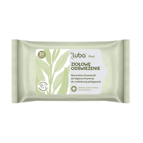Zdjęcie produktu - LUBA Chusteczki do higieny intymnej Ziołowe Odświeżenie, 20szt.