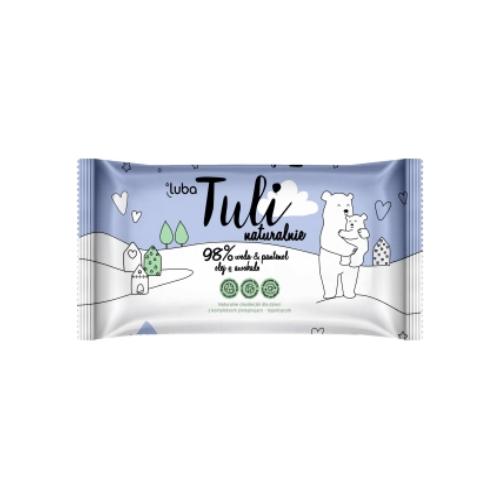 Zdjęcie produktu - LUBA Tuli Chusteczki nawilżane dla dzieci z wodą, pantenolem i awokado, 50szt.