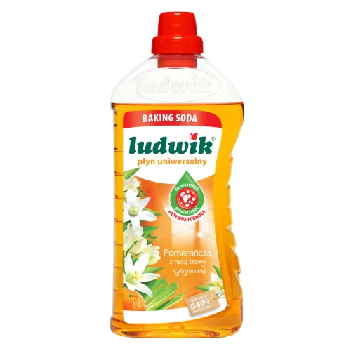 Zdjęcie produktu - Ludwik Baking Soda Płyn uniwersalny Pomarańcza z nutą trawy cytrynowej, 1 l
