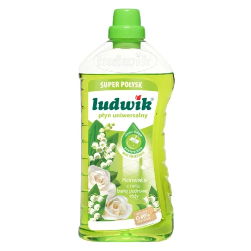 Zdjęcie produktu - Ludwik Super Połysk Płyn uniwersalny Konwalia, 1 l