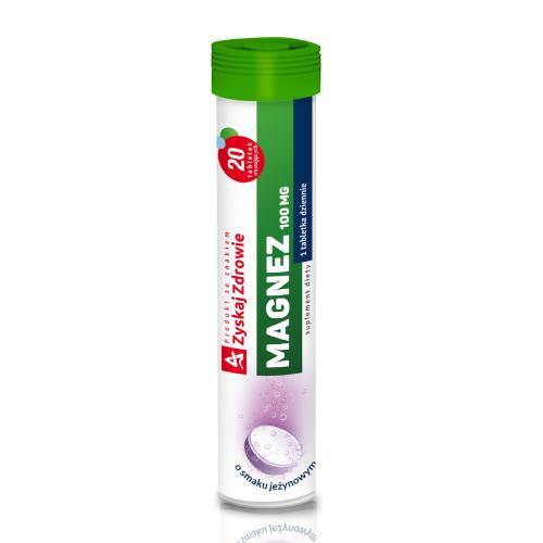 Zdjęcie produktu - ZYSKAJ ZDROWIE Magnez 100 mg, 20 tabletek musujących