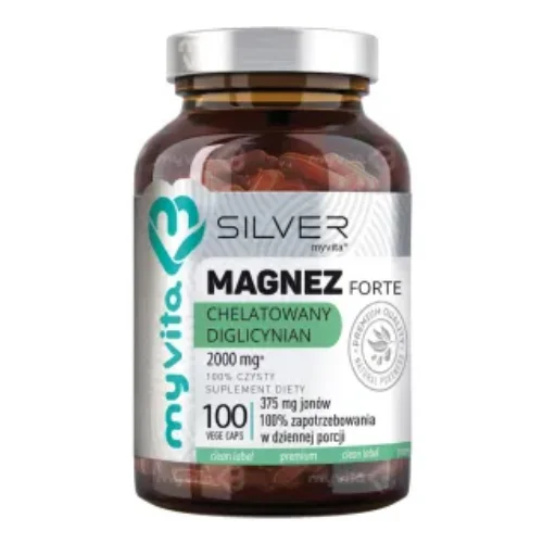 Zdjęcie produktu - MyVita Silver Magnez Forte Chelatowany Diglicynian 2000 mg, 100 kaps.