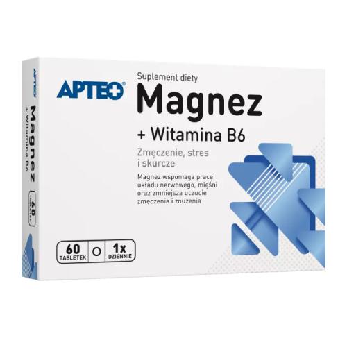 Zdjęcie produktu - Magnez + Witamina B6 APTEO, 60 tabletek