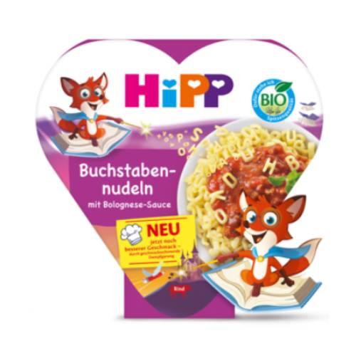 Zdjęcie produktu - HiPP BIO Makaronowe literki z sosem Bolognese, 250 g