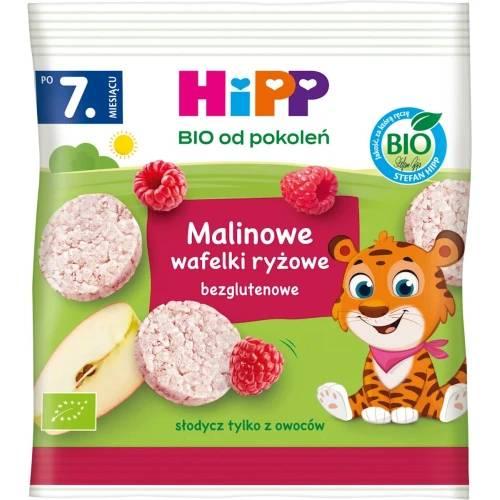 Zdjęcie produktu - HiPP Malinowe wafelki ryżowe Bio, 30 g