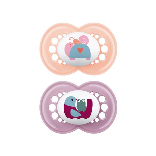 Zdjęcie produktu - MAM Start Silky Smoczek silikonowy ortodontyczny 6m+ Better Together Girl, 2szt.