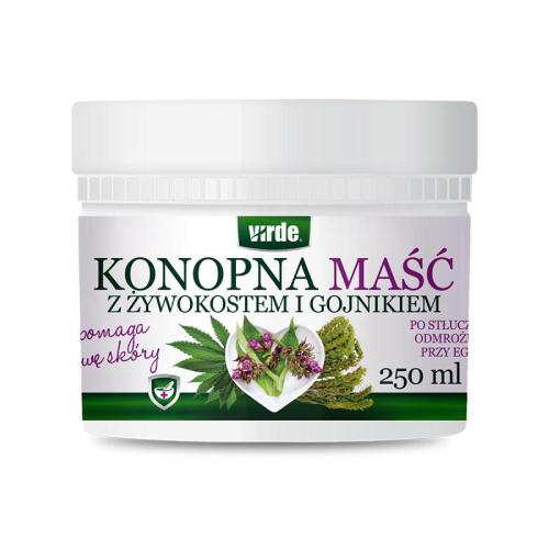 Zdjęcie produktu - VIRDE Maść konopna z żywokostem i gojnikiem, 250ml