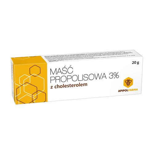 Zdjęcie produktu - Maść propolisowa 3% z cholesterolem, 20g