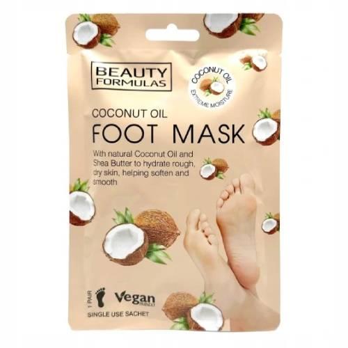 Zdjęcie produktu - BEAUTY FORMULAS Maska do st&oacute;p z olejem kokosowym, 1 para