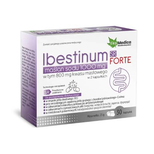 Zdjęcie produktu - EkaMedica Ibestinum SR Forte Maślan sodu 1000 mg, 30 kaps.