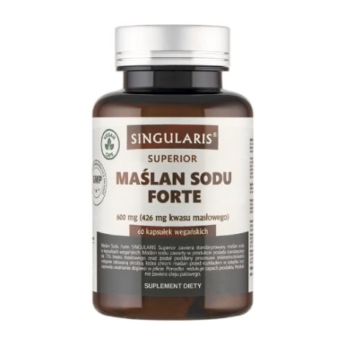 Zdjęcie produktu - Singularis Superior Maślan sodu Forte, 60 kaps. wegańskich