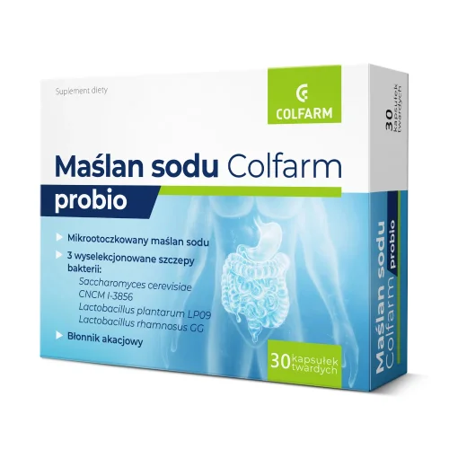 Zdjęcie produktu - Colfarm Maślan Sodu Probio, 30 kaps.