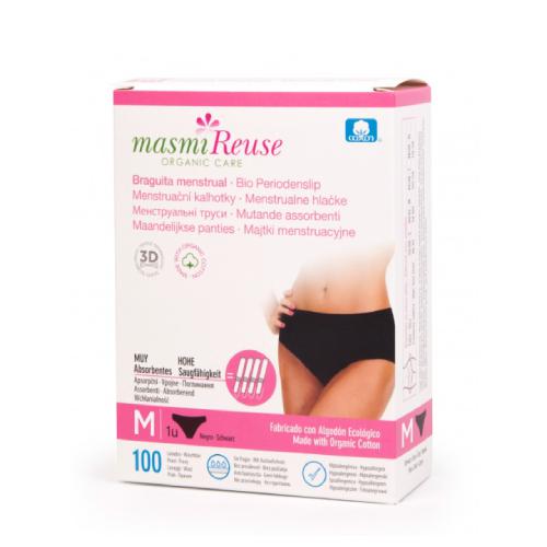 Zdjęcie produktu - MASMI Majtki menstruacyjne z bawełny organicznej rozmiar M, 1szt.	