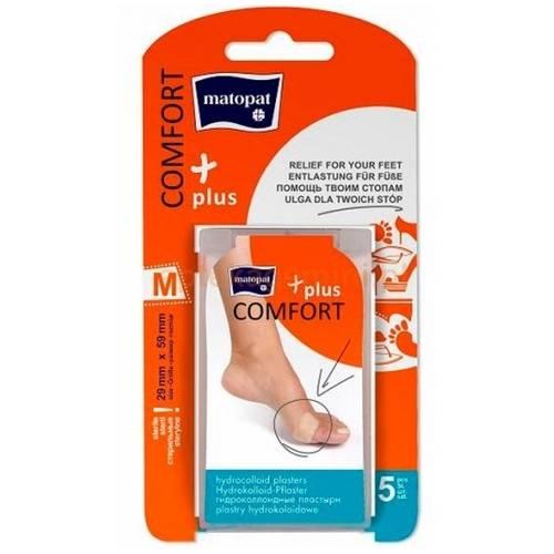Zdjęcie produktu - MATOPAT Comfort Plus M Opatrunki hydrokoloidowe 29x59 mm jałowe, 5 sztuk