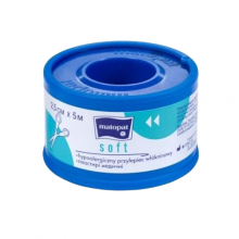 Zdjęcie produktu - MATOPAT SOFT Hypoalergiczny przylepiec wł&oacute;kninowy 2,5cmx5m niejałowy