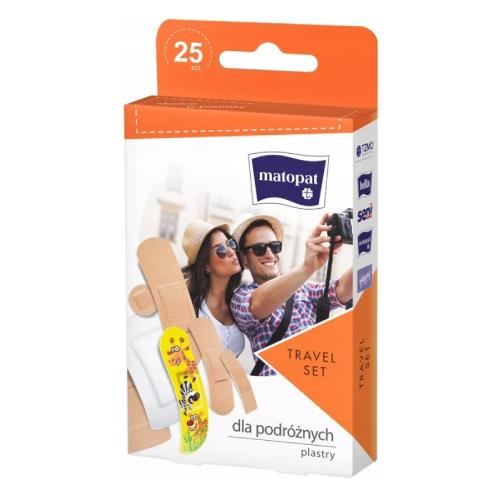 Zdjęcie produktu - Matopat TRAVEL SET Plastry dla podr&oacute;żnych z opatrunkiem, 25szt.