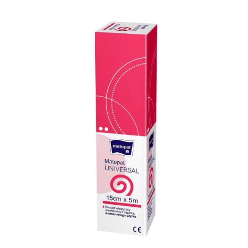 Zdjęcie produktu - MATOPAT UNIVERSAL Bandaż elastyczny opaska 5 m x 15 cm w kartoniku - 1 sztuka 