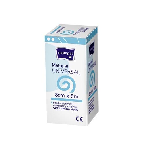 Zdjęcie produktu - MATOPAT UNIVERSAL Bandaż elastyczny opaska 5 m x 8 cm w kartoniku - 1 sztuka
