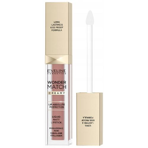 Zdjęcie produktu - EVELINE Wonder Match Matowa pomadka w płynie 04 Carmel, 6,8ml