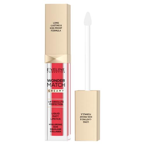 Zdjęcie produktu - EVELINE Wonder Match Matowa pomadka w płynie 06 Classic Red, 6,8ml