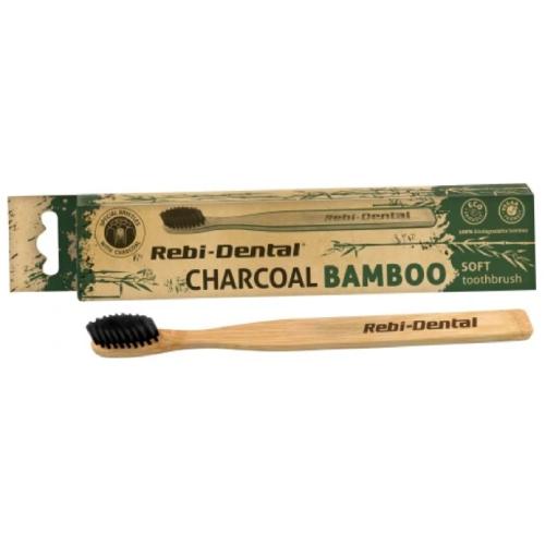 Zdjęcie produktu - Mattes Rebi Dental Charcoal Bamboo Miękka bambusowa szczoteczka do zęb&oacute;w Soft M63
