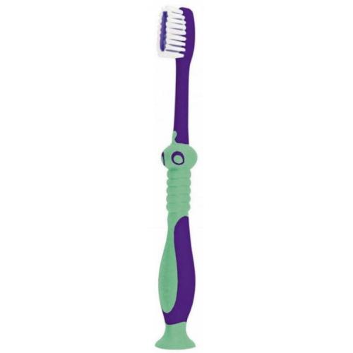 Zdjęcie produktu - Mattes Szczoteczka do zęb&oacute;w dla dzieci Dino Smile M66 Soft 3+ zielono- fioletowa