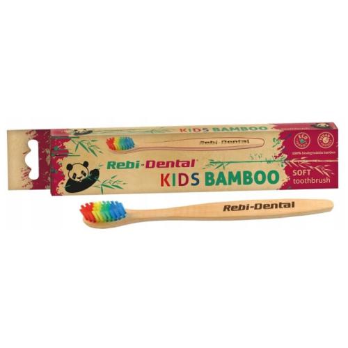 Zdjęcie produktu - Mattes Rebi Dental Kids Bamboo Miękka bambusowa szczoteczka do zęb&oacute;w dla dzieci Soft M64