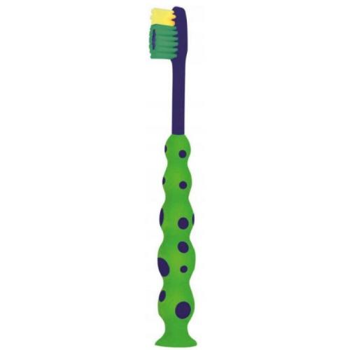 Zdjęcie produktu - Mattes Szczoteczka do zęb&oacute;w dla dzieci Dino Smile M65 Soft 3+ niebiesko- zielona