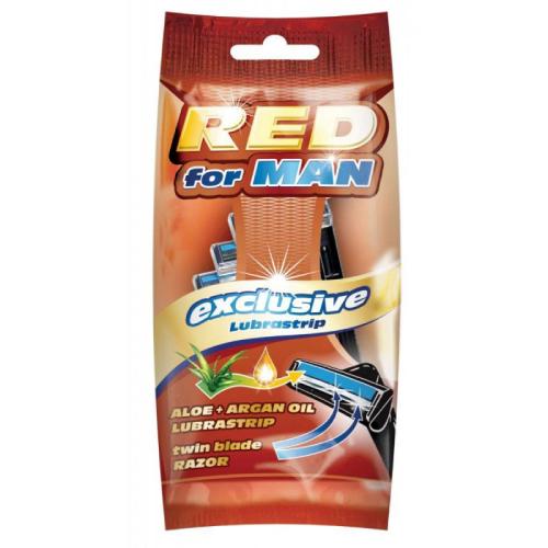 Zdjęcie produktu - Mattes Red for Man Maszynka do golenia jednorazowa męska, 5szt.
