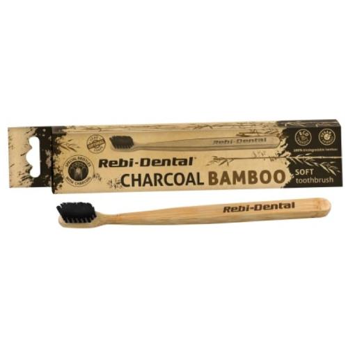 Zdjęcie produktu - Mattes Rebi Dental Charcoal Bamboo Miękka bambusowa szczoteczka do zęb&oacute;w Soft M62