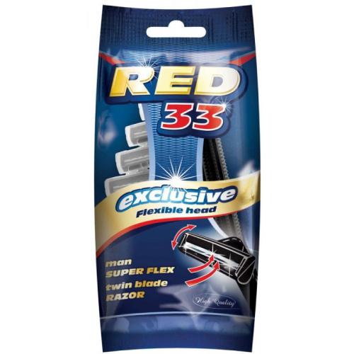 Zdjęcie produktu - Mattes Red 33 Maszynka do golenia jednorazowa, 5szt.