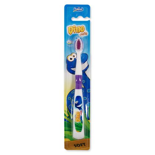Zdjęcie produktu - Mattes Szczoteczka do zęb&oacute;w dla dzieci Dino Smile M48 Soft fioletowa miękka
