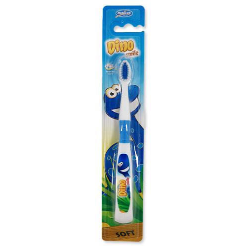 Zdjęcie produktu - Mattes Szczoteczka do zęb&oacute;w dla dzieci Dino Smile M48 Soft niebieska miękka