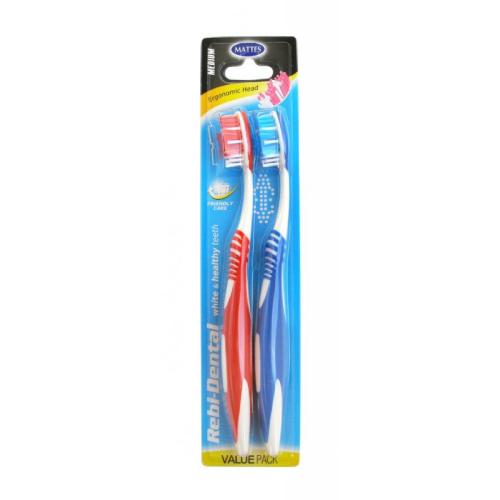 Zdjęcie produktu - Mattes Rebi Dental Szczoteczka do zęb&oacute;w średnia M56 medium, 2szt.