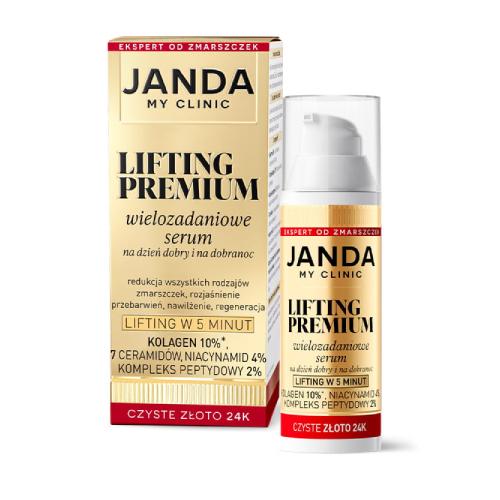 Zdjęcie produktu - JANDA My Clinic Lifting Premium Wielozadaniowe serum na dzień dobry i na dobranoc, 30ml
