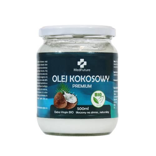 Zdjęcie produktu - Medfuture Olej Kokosowy Extra Virgin nierafinowany, 500 ml