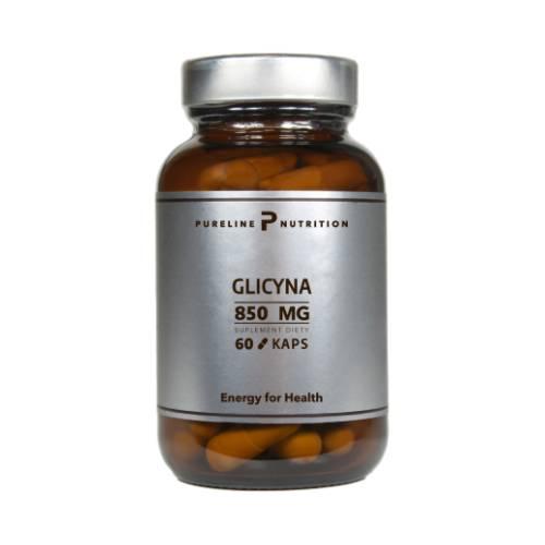 Zdjęcie produktu - Pureline Nutrition Glicyna 850mg, 60kaps.