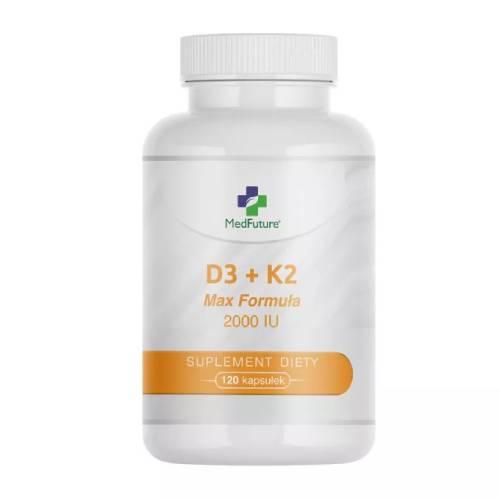Zdjęcie produktu - MedFuture Witamina D3 + K2 Max Formuła, 120 tabl.