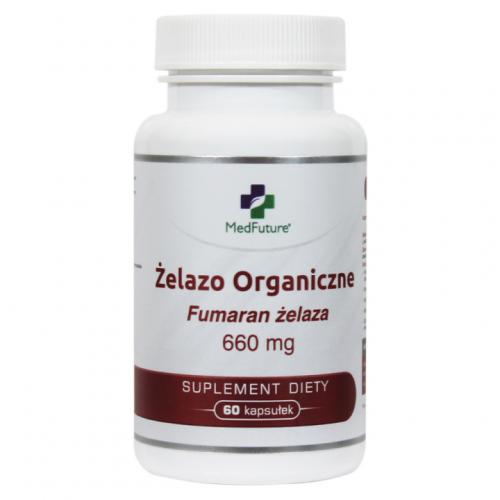 Zdjęcie produktu - MedFuture Żelazo organiczne (Fumaran żelaza), 60 kapsułek