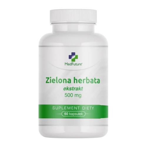 Zdjęcie produktu - MedFuture Zielona herbata ekstrakt 500 mg, 60 kaps.