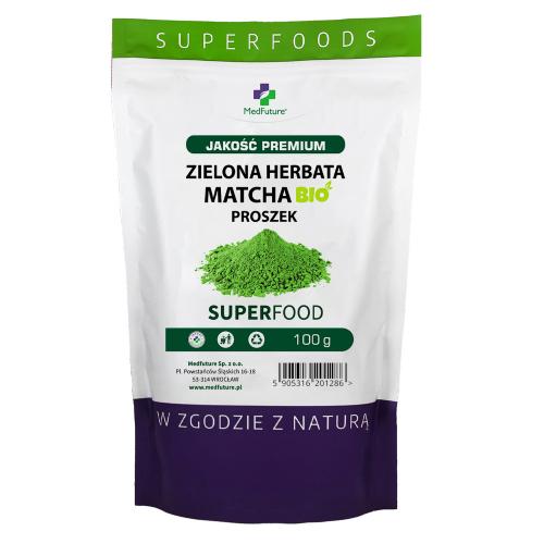 Zdjęcie produktu - MedFuture Zielona Herbata Matcha Bio, 100g